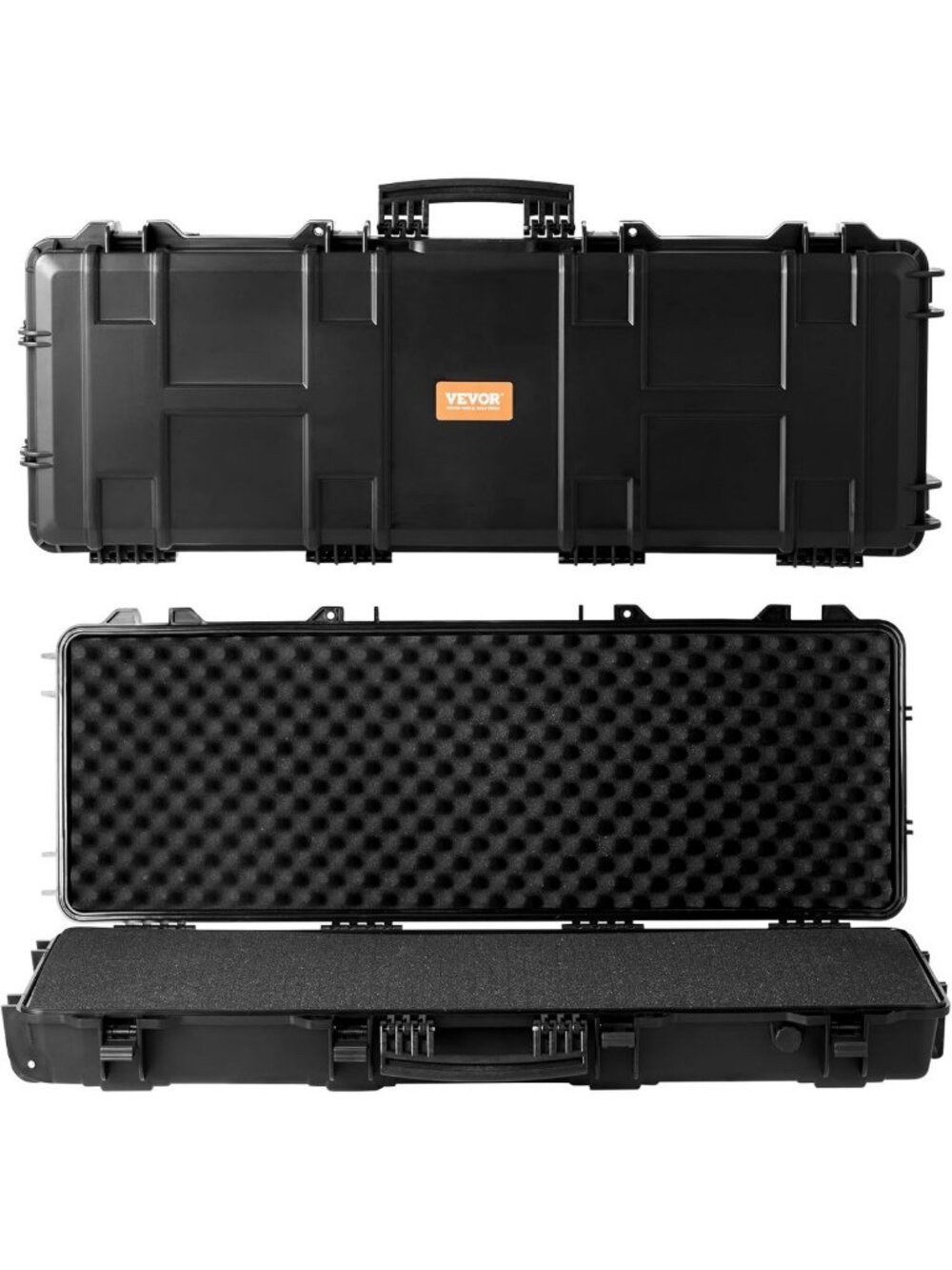 VEVOR Rifle Case, Rifle Hard Case with 4 Layers Fully-protective Foams, Lockable